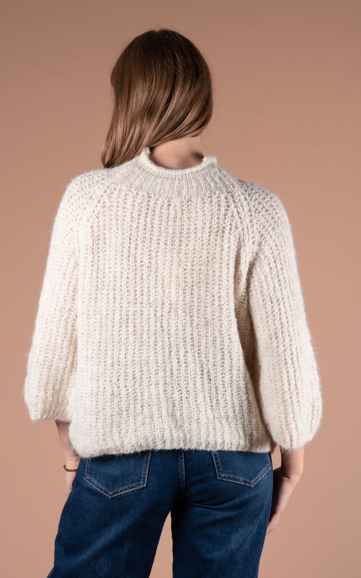 Maple High Neck Knit | Beige