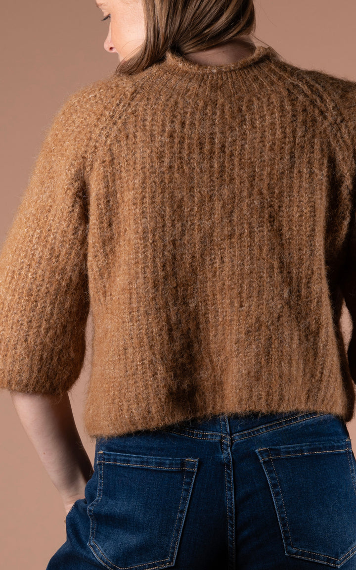 Maple High Neck Knit | Gold