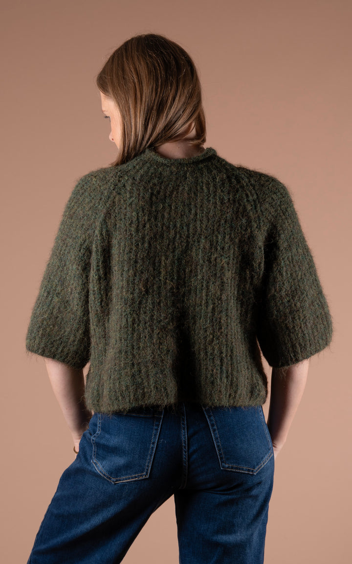Maple High Neck Knit | Khaki