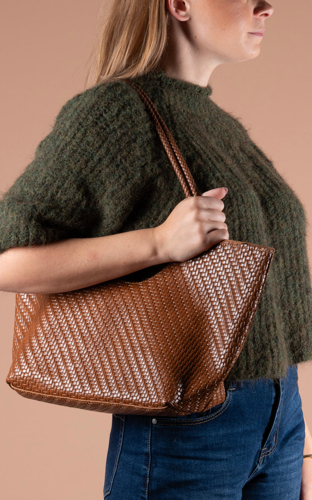 Maple High Neck Knit | Khaki