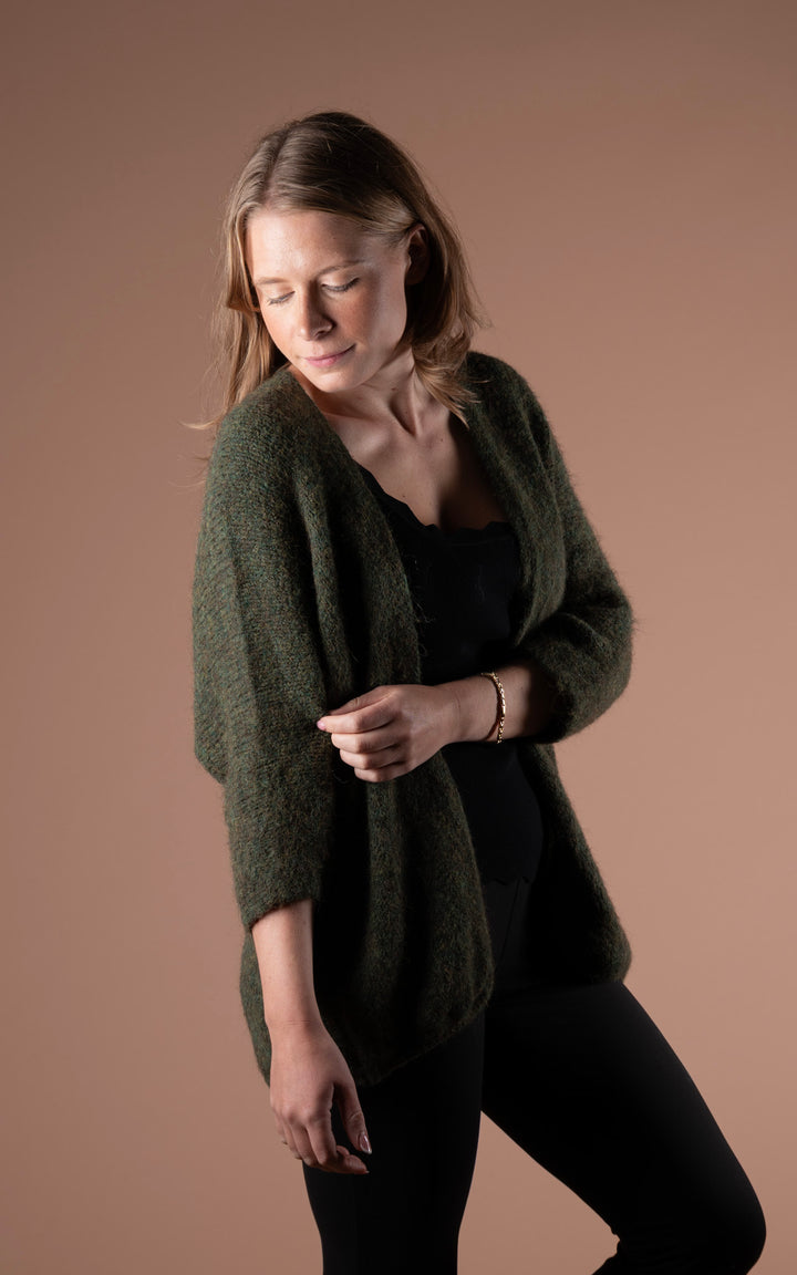 Maple Slouch Cardigan | Khaki