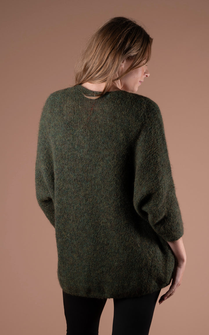 Maple Slouch Cardigan | Khaki