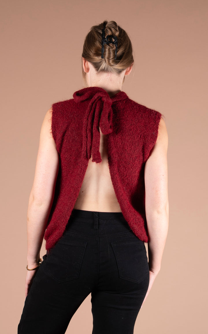 Maren Tie Back Vest | Mulberry