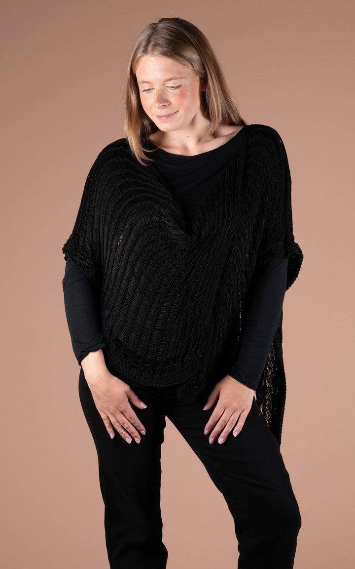 Margot Crochet Top | Black