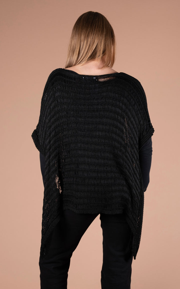 Margot Crochet Top | Black
