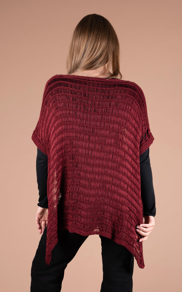 Margot Crochet Top | Burgundy