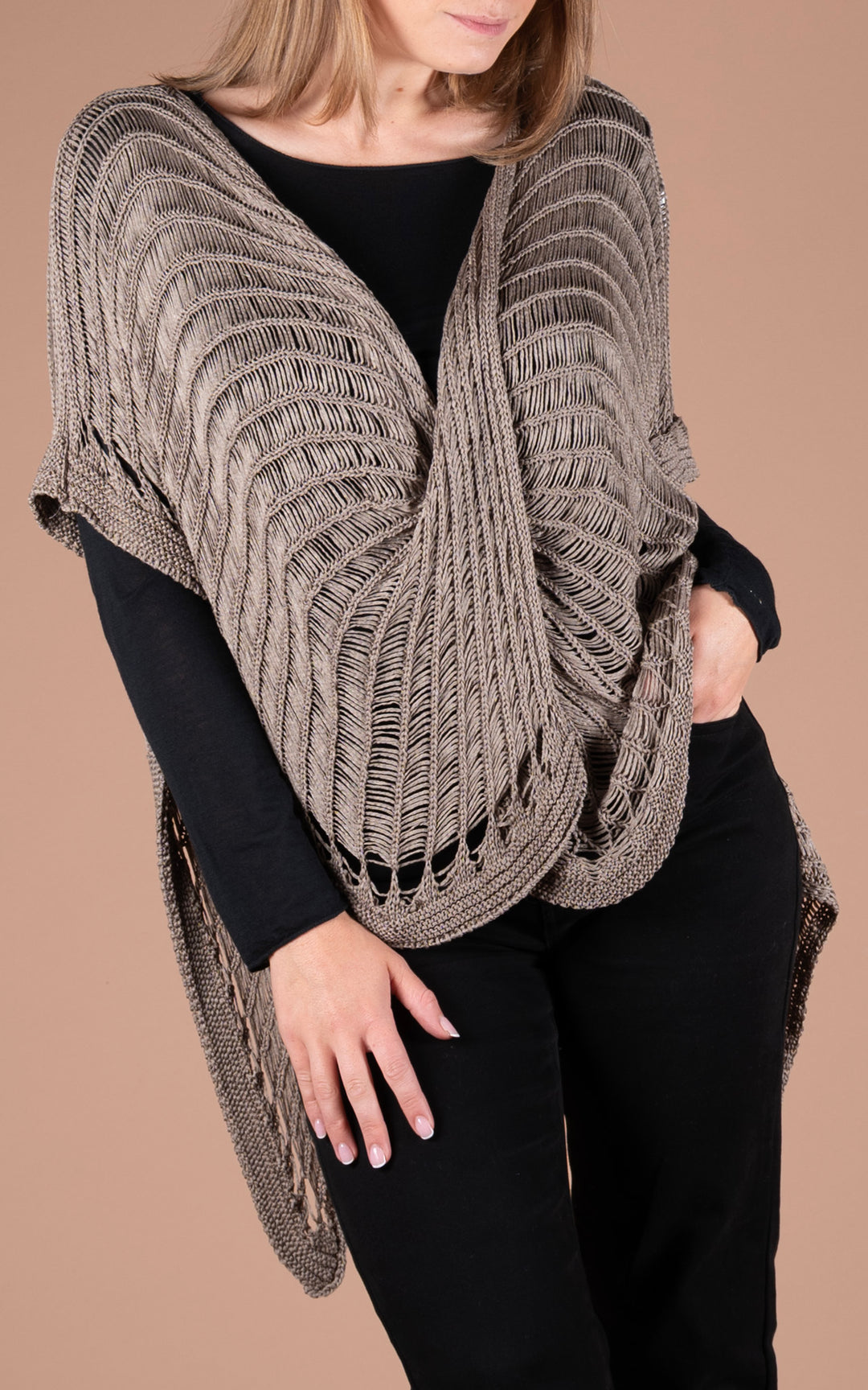 Margot Crochet Top | Taupe