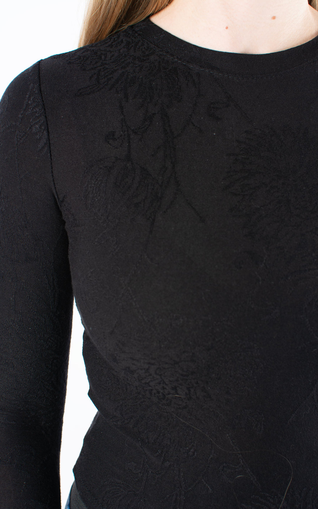 Maxine Long Sleeve Top | Black