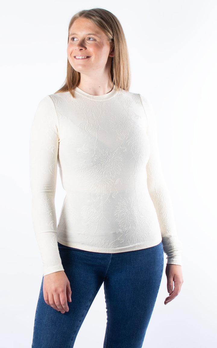 Maxine Long Sleeve Top | Cream