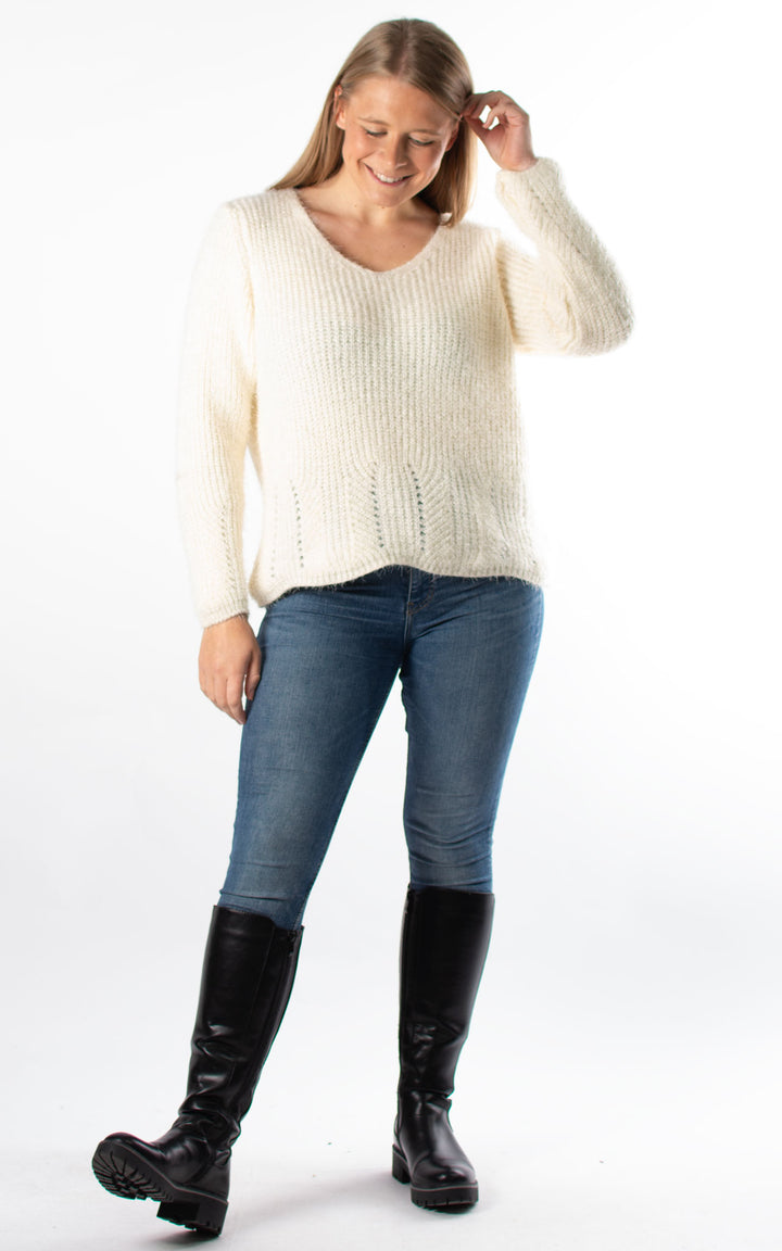 Melanie Jumper | Winter White