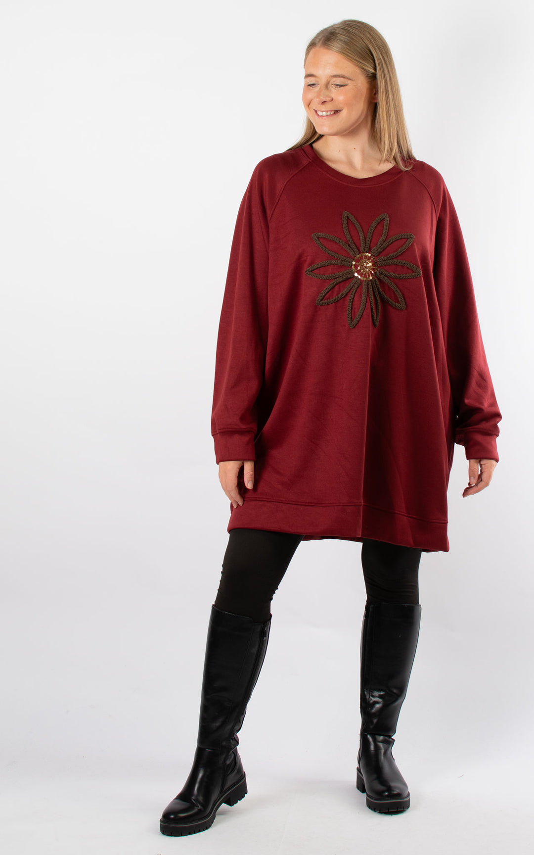 Melissa Tunic Dress | Burgundy