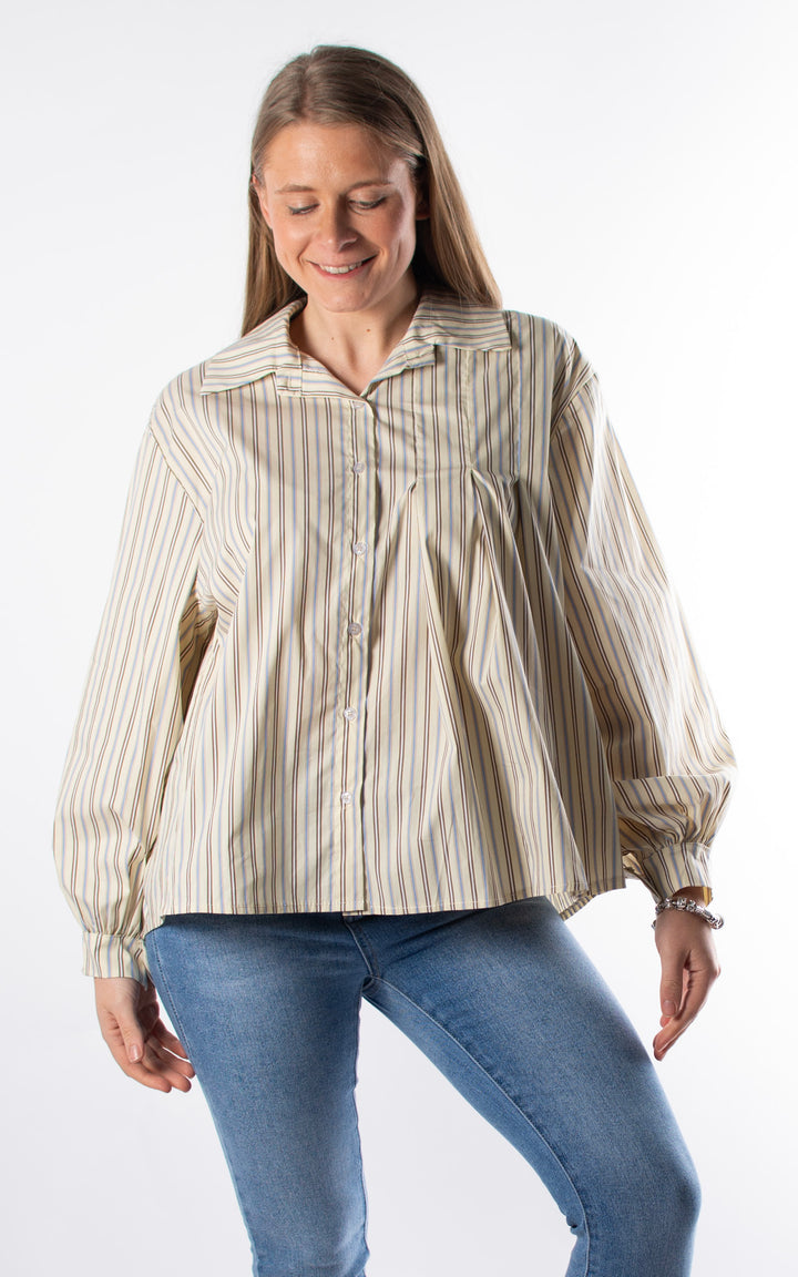 Melody Stripe Shirt | Cream