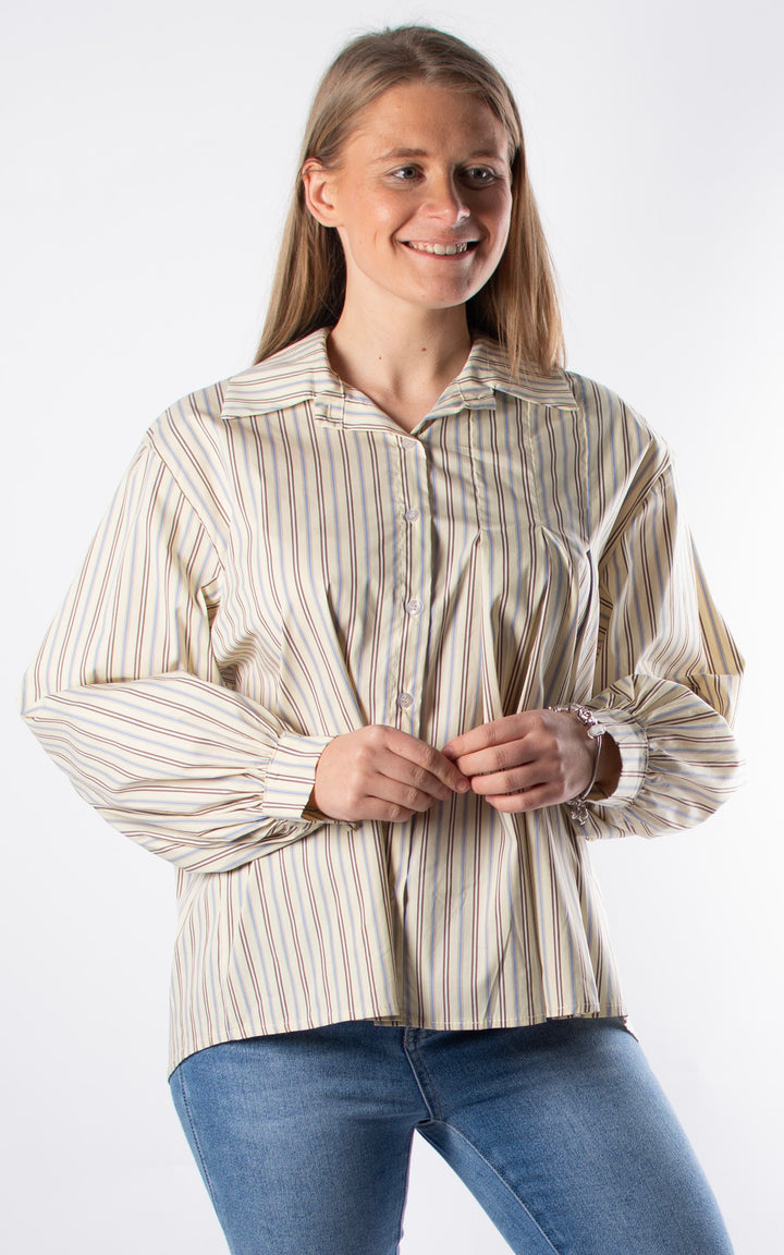 Melody Stripe Shirt | Cream