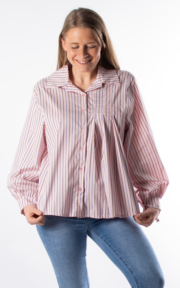 Melody Stripe Shirt | Pink
