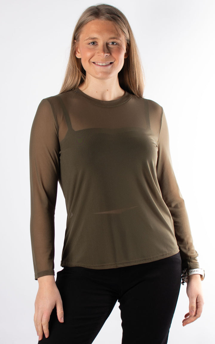 Mesh Top | Khaki