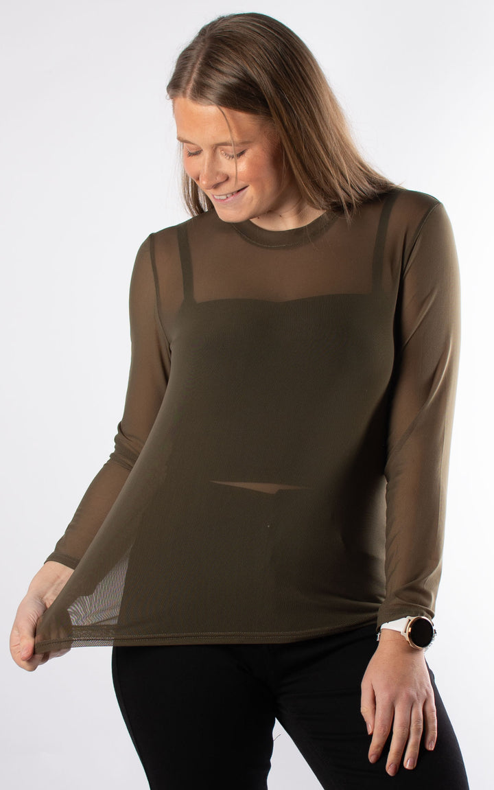 Mesh Top | Khaki