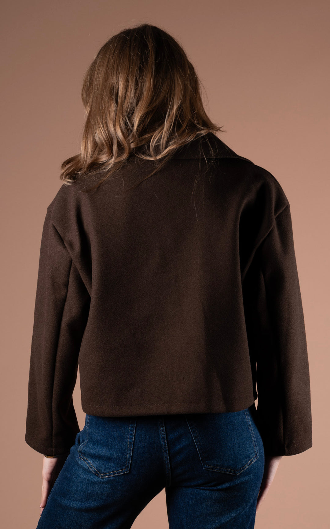 Mia Buttoned Jacket | Chocolate