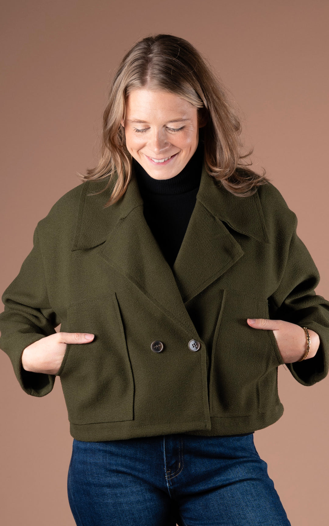 Mia Buttoned Jacket | Khaki