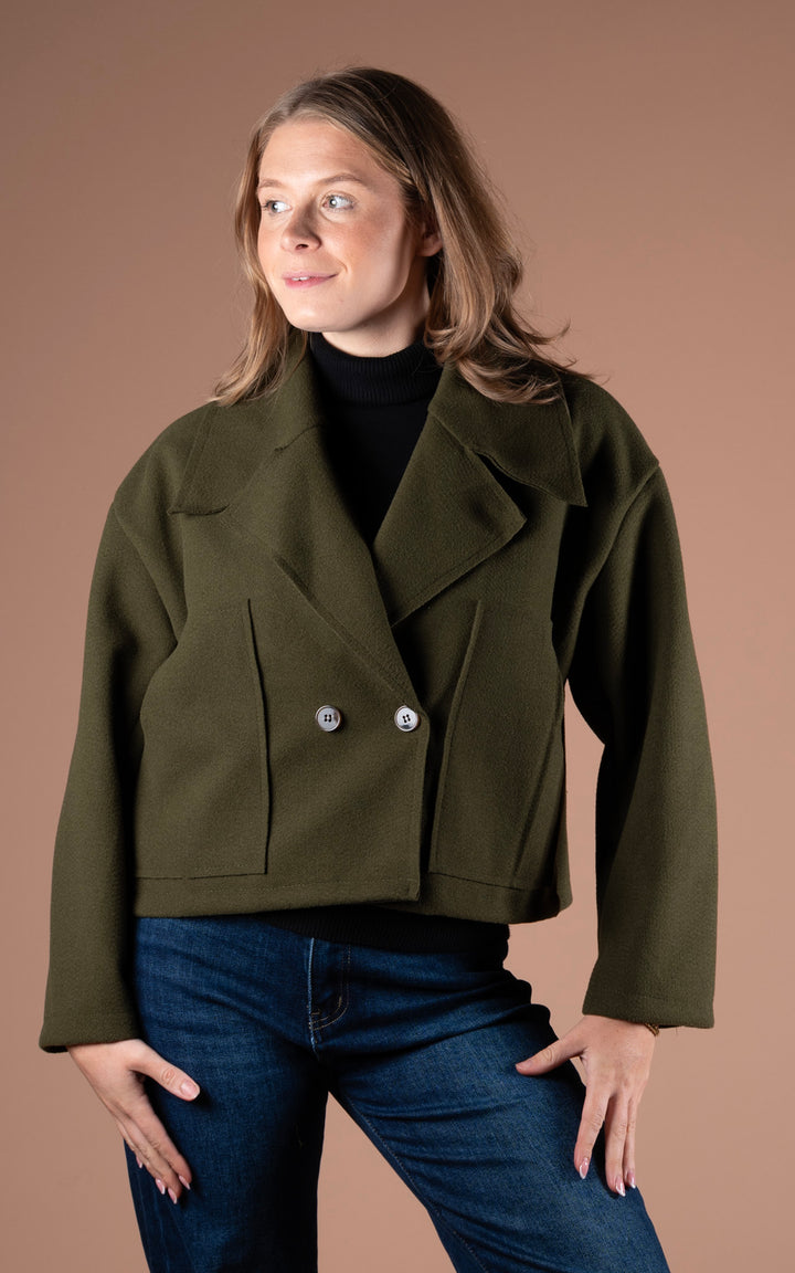 Mia Buttoned Jacket | Khaki
