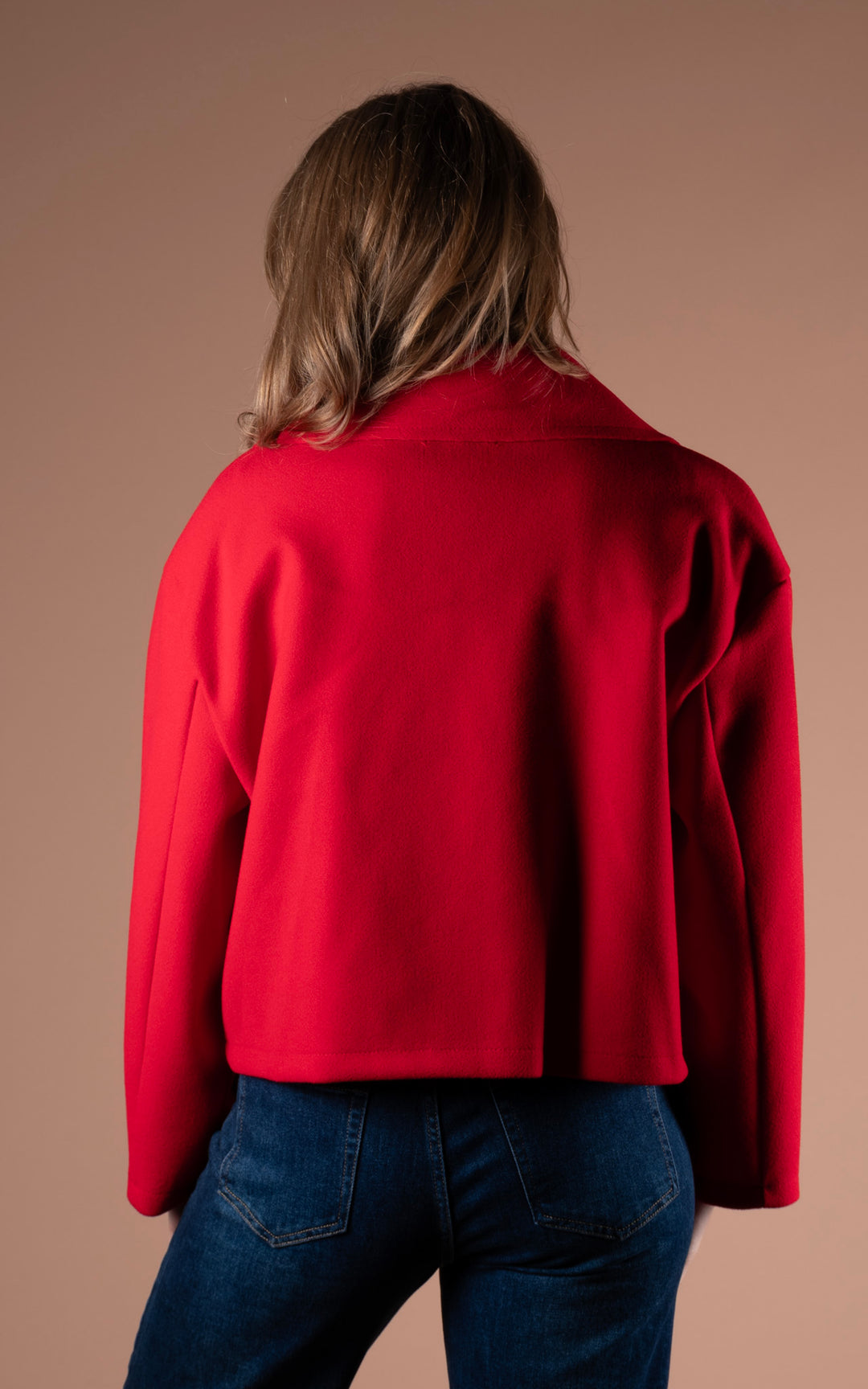 Mia Buttoned Jacket | Red