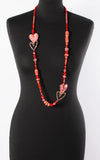 Mia Hearts Necklace | Coral