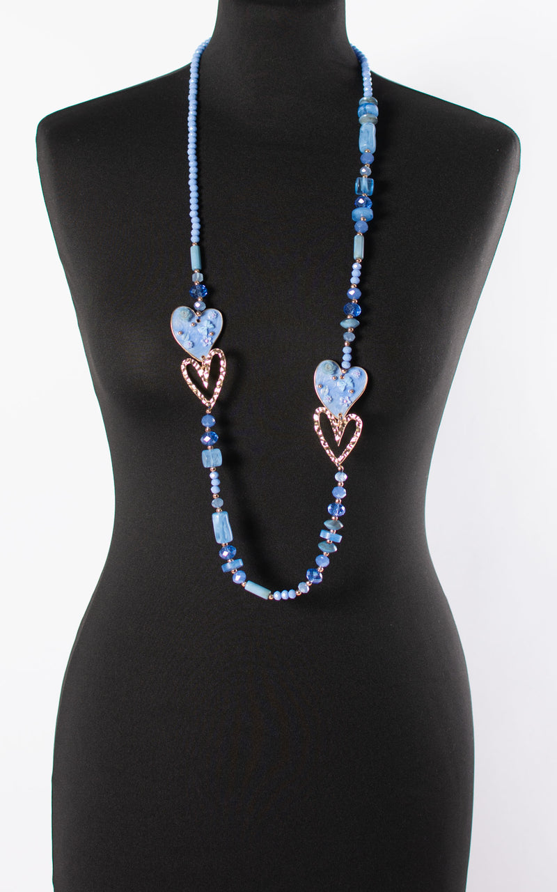 Mia Hearts Necklace | Cornflower