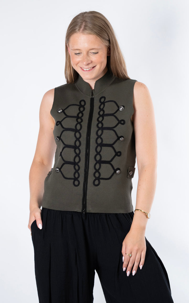 Military Zip Knit | Khaki