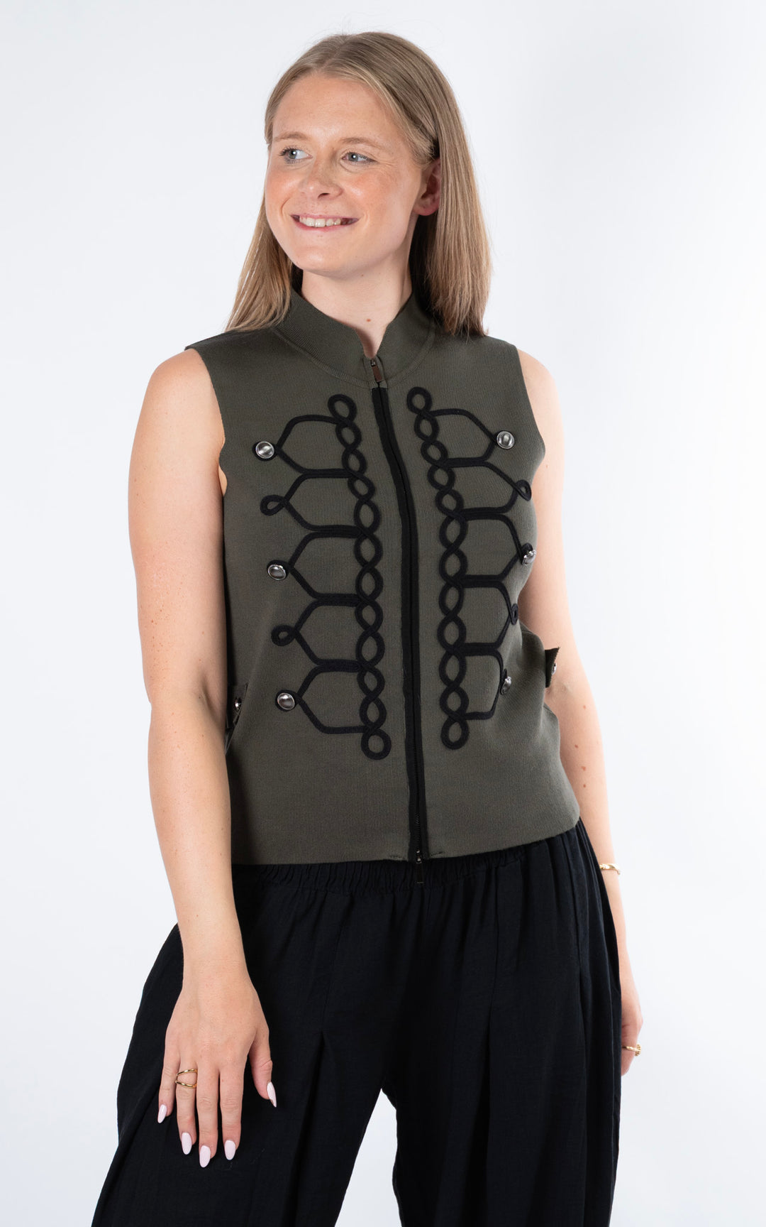 Military Zip Knit | Khaki
