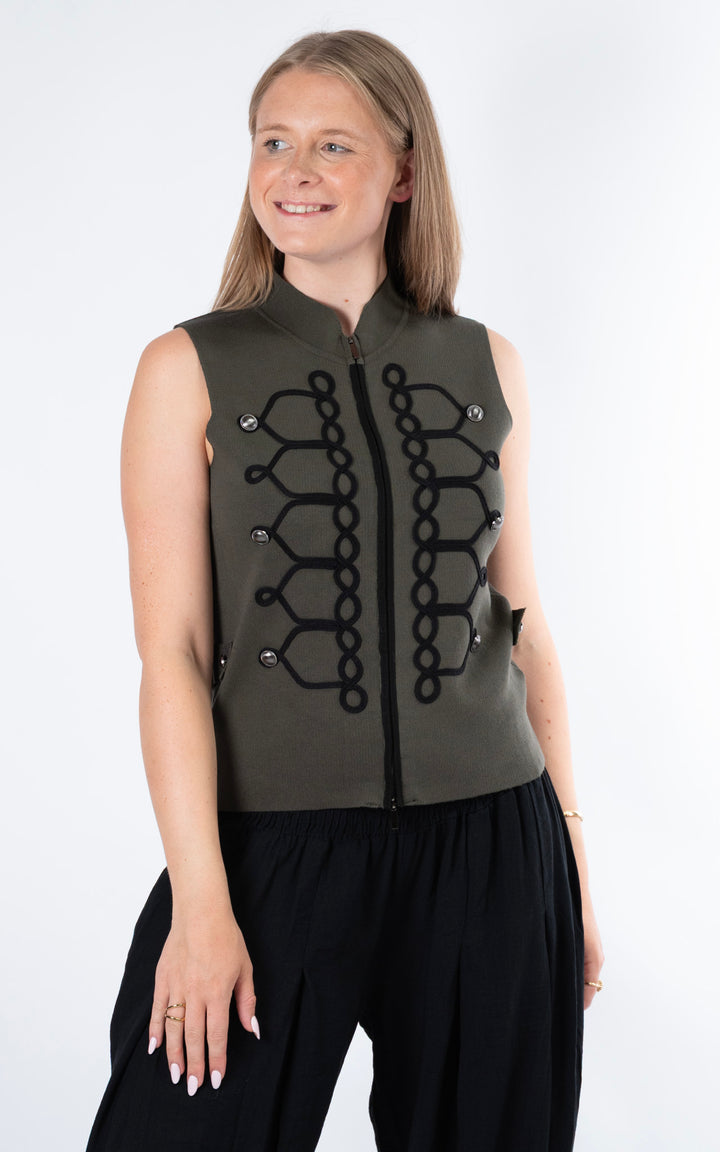 Military Zip Knit | Khaki