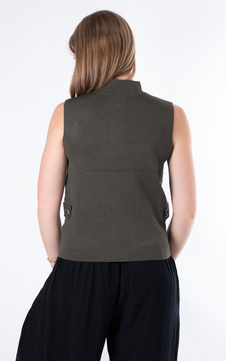 Military Zip Knit | Khaki