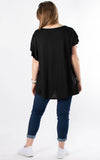 Millie Frill T-Shirt | Black