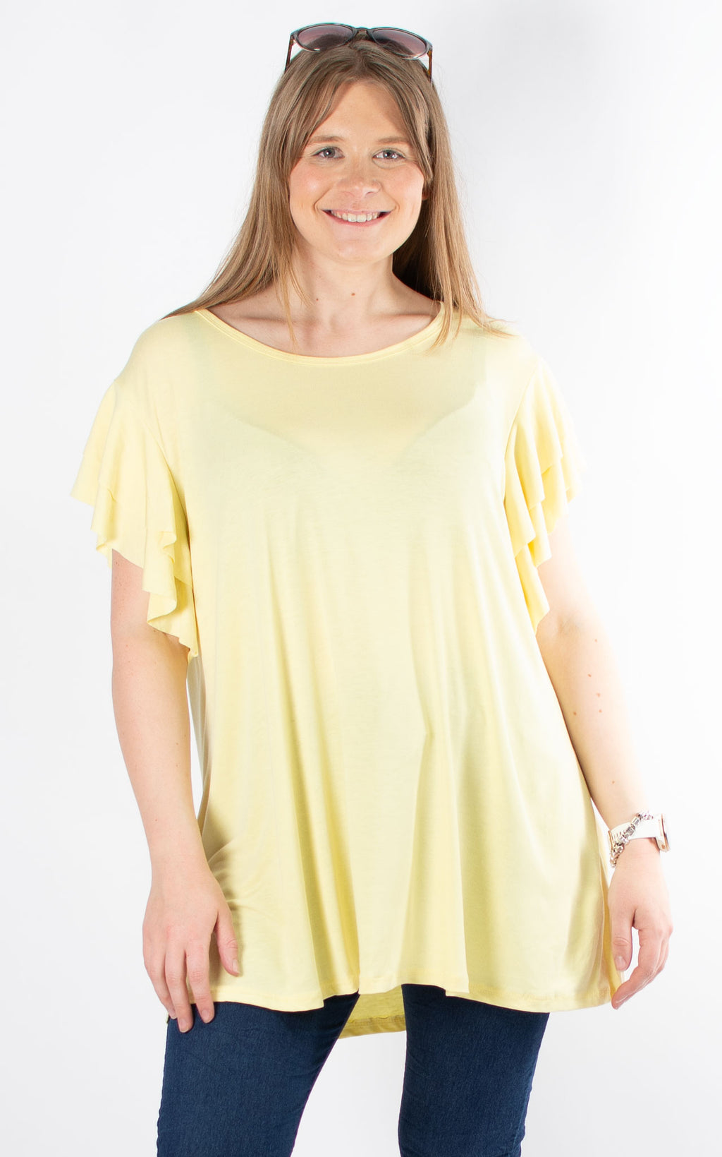 Millie Frill T-Shirt | Lemon
