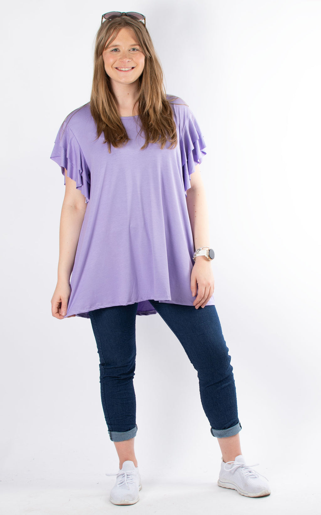 Millie Frill T-Shirt | Violet