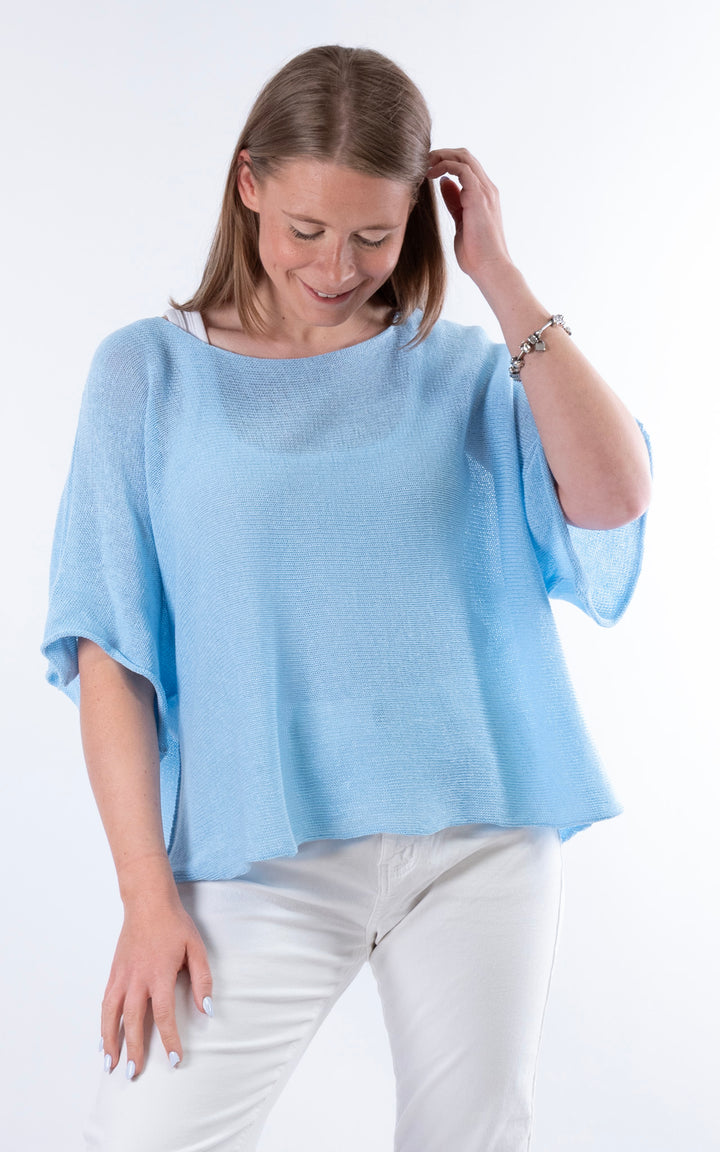 Minnie Cropped Knit | Blue