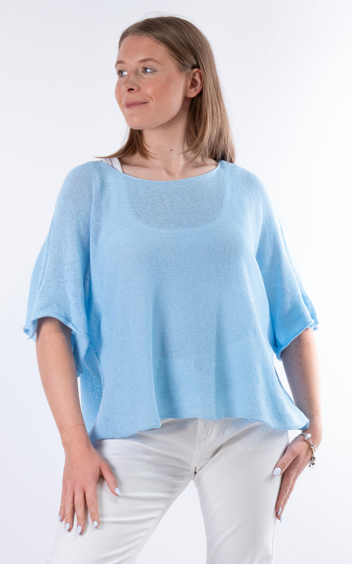 Minnie Cropped Knit | Blue