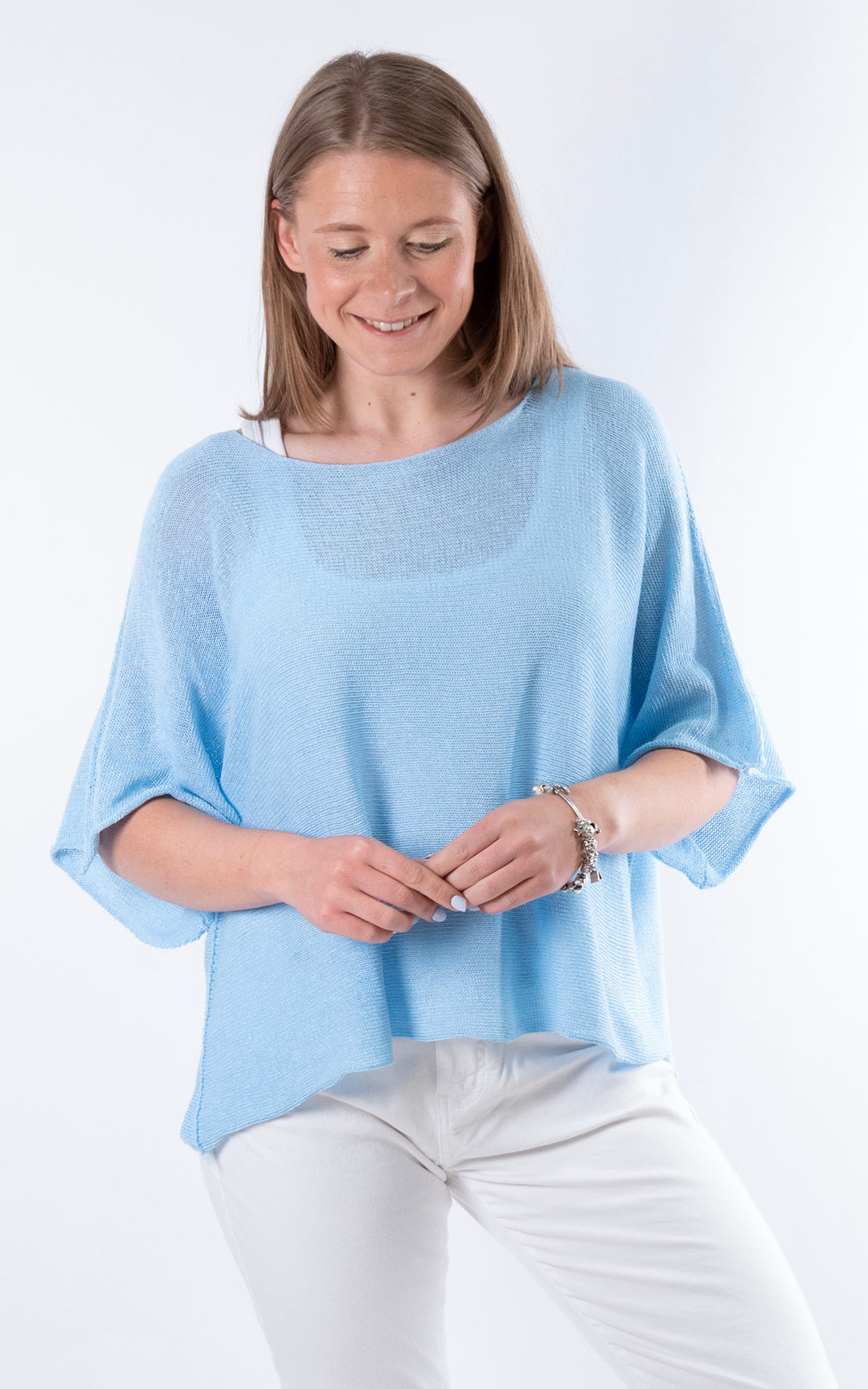 Minnie Cropped Knit | Blue