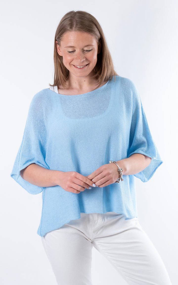 Minnie Cropped Knit | Blue