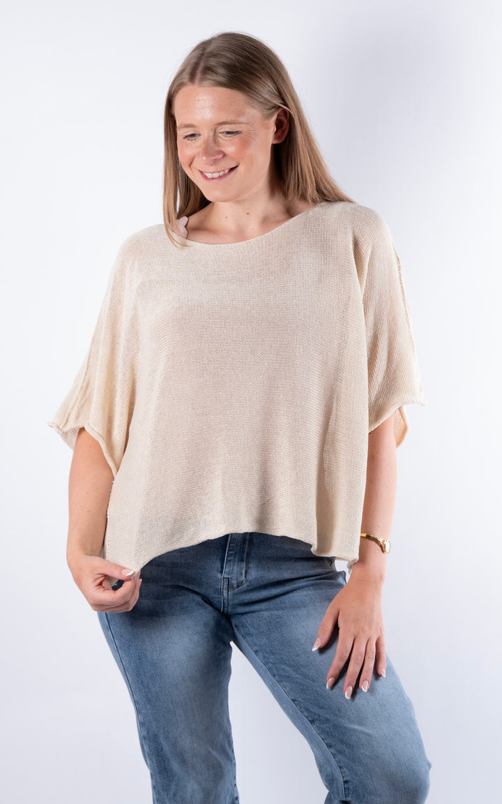 Minnie Cropped Knit | Cream