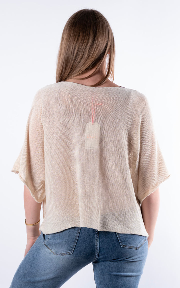 Minnie Cropped Knit | Cream