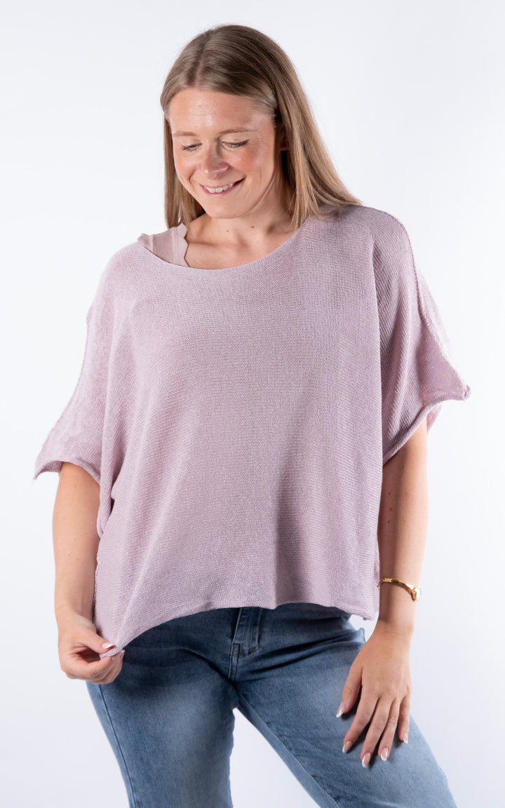 Minnie Cropped Knit | Lilac