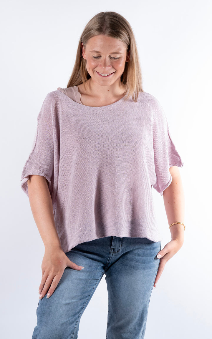 Minnie Cropped Knit | Lilac