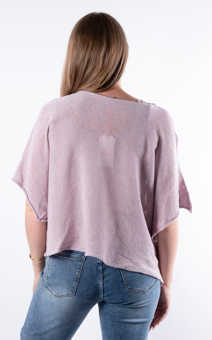 Minnie Cropped Knit | Lilac