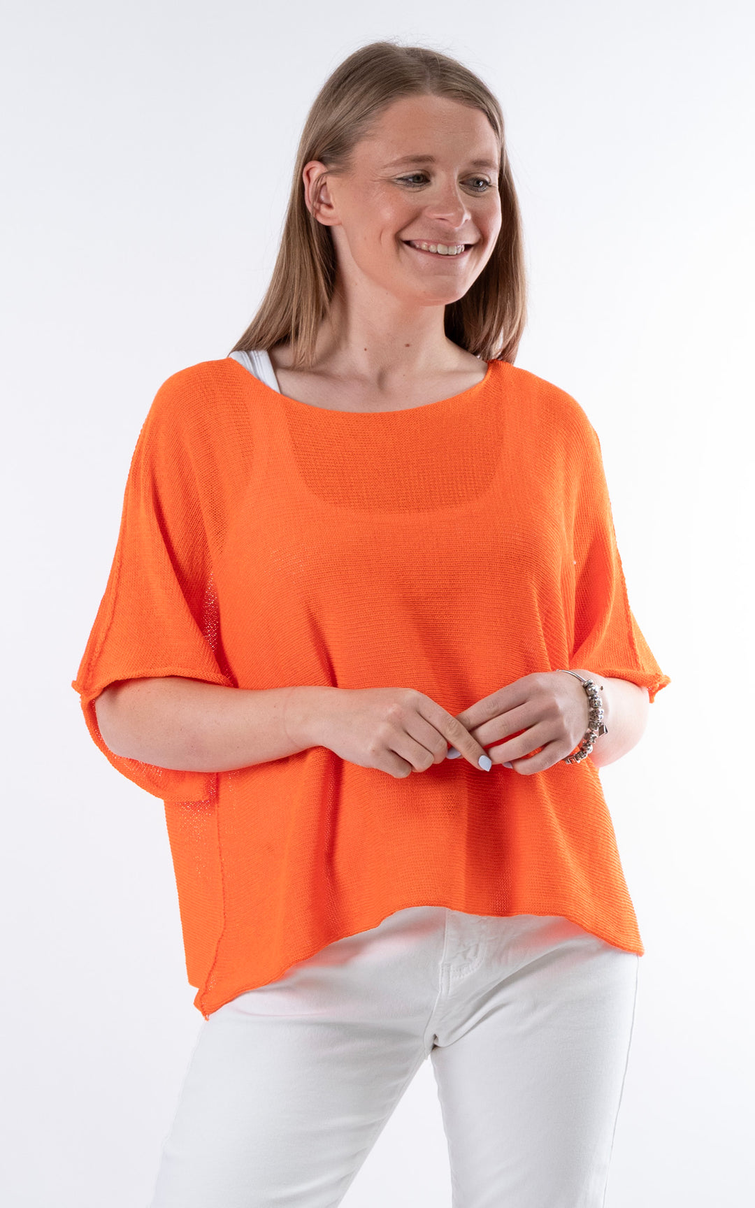 Minnie Cropped Knit | Orange