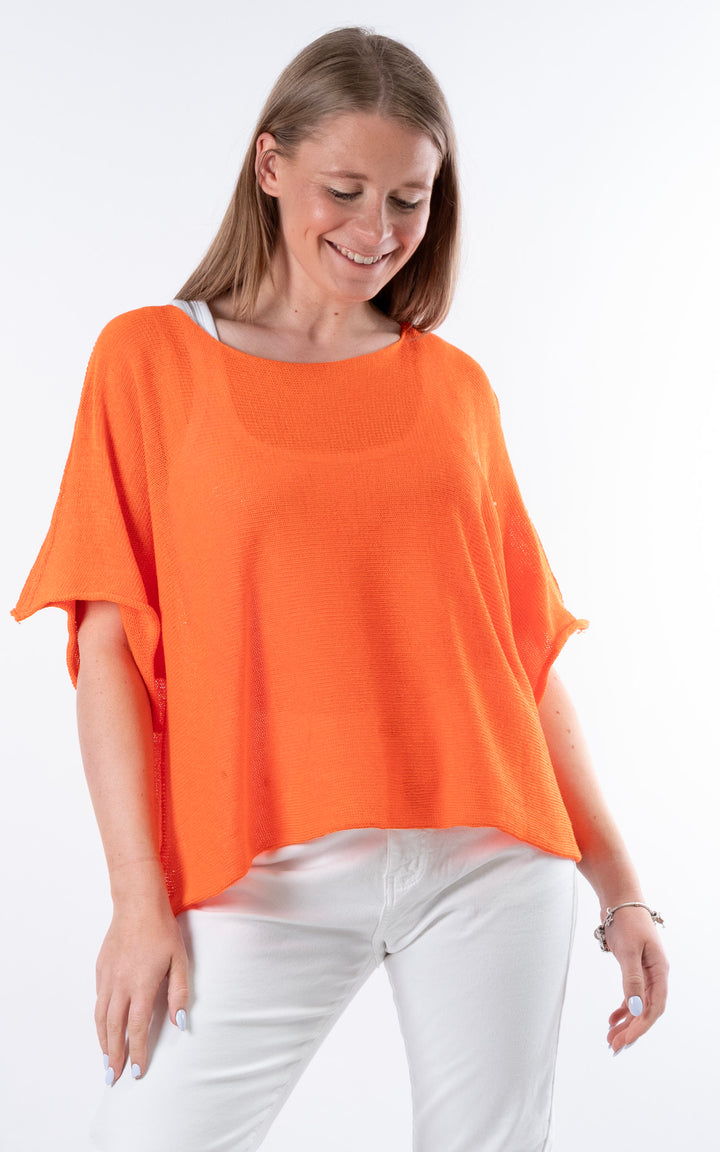 Minnie Cropped Knit | Orange
