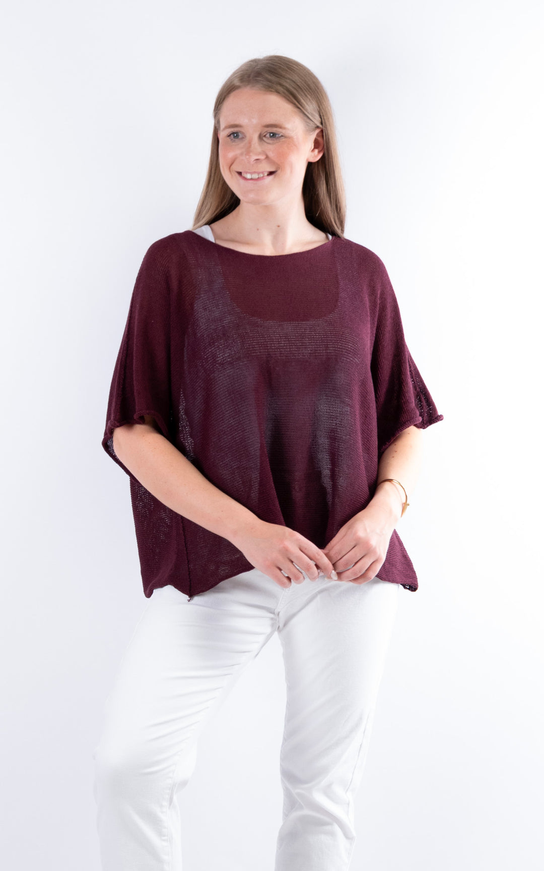 Minnie Cropped Knit | Plum