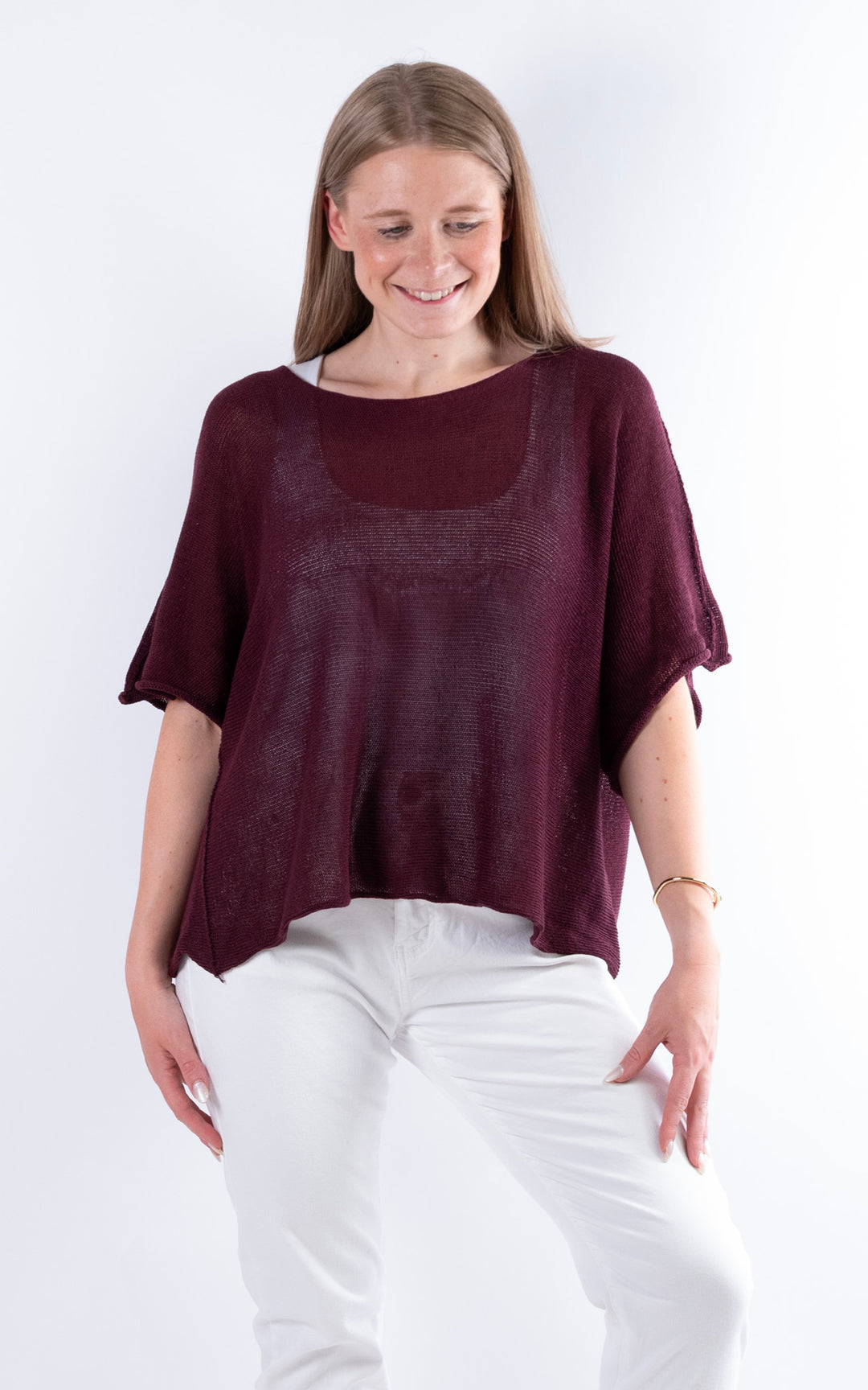 Minnie Cropped Knit | Plum