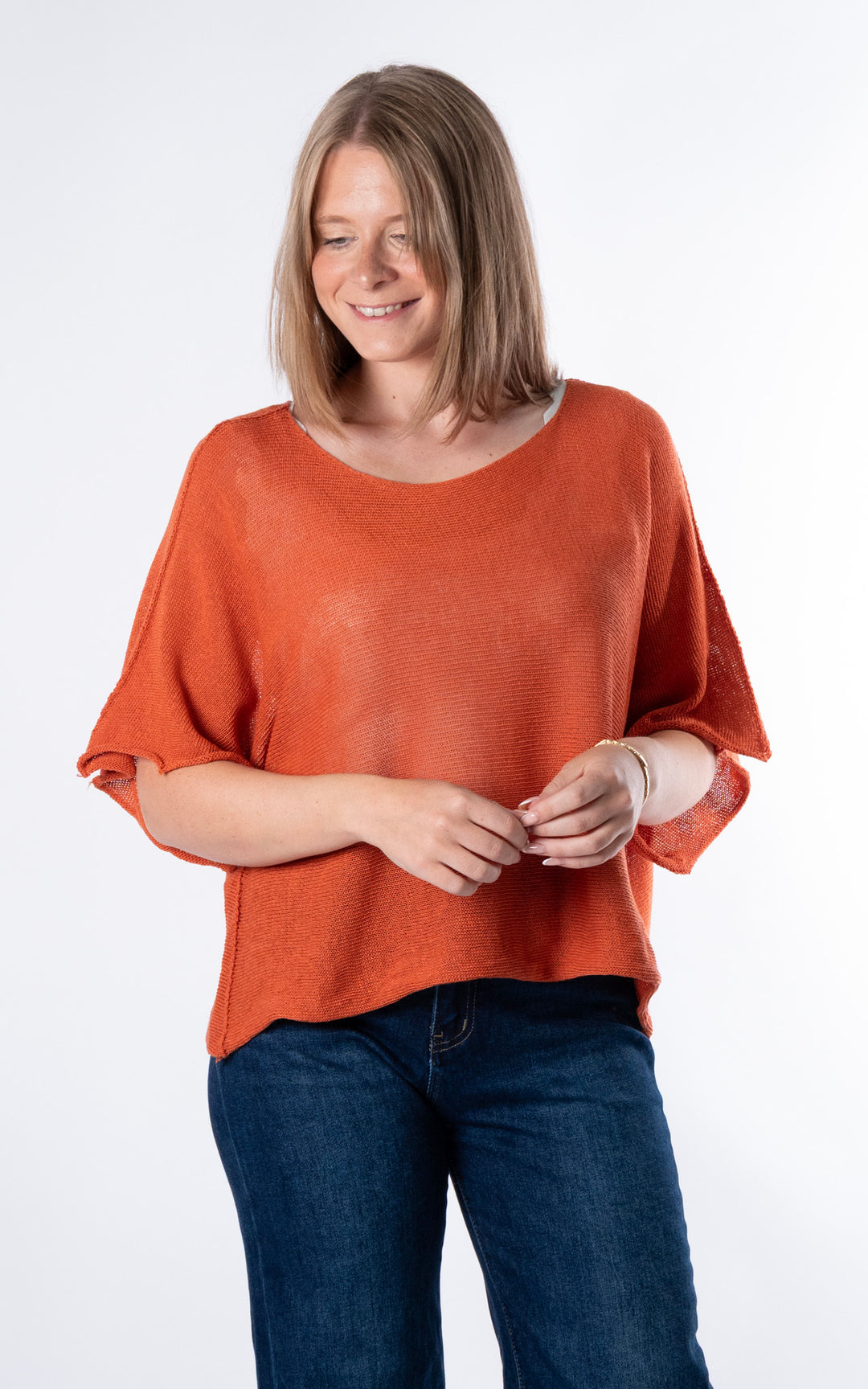 Minnie Cropped Knit | Rust