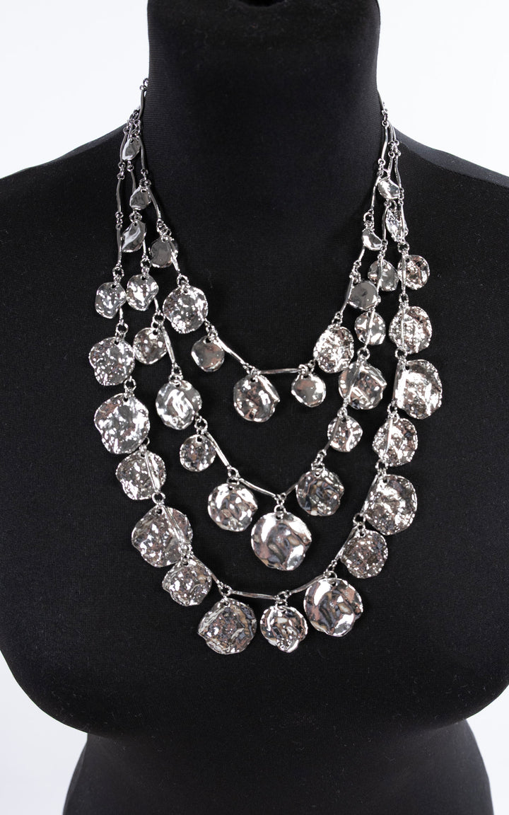 Multi Layered Necklace | Silver