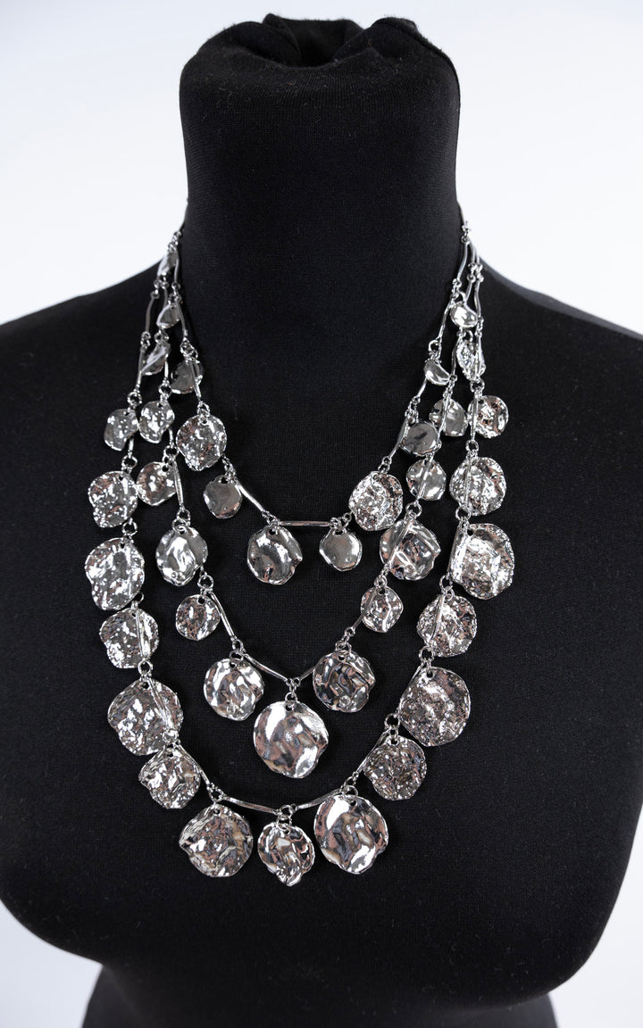 Multi Layered Necklace | Silver
