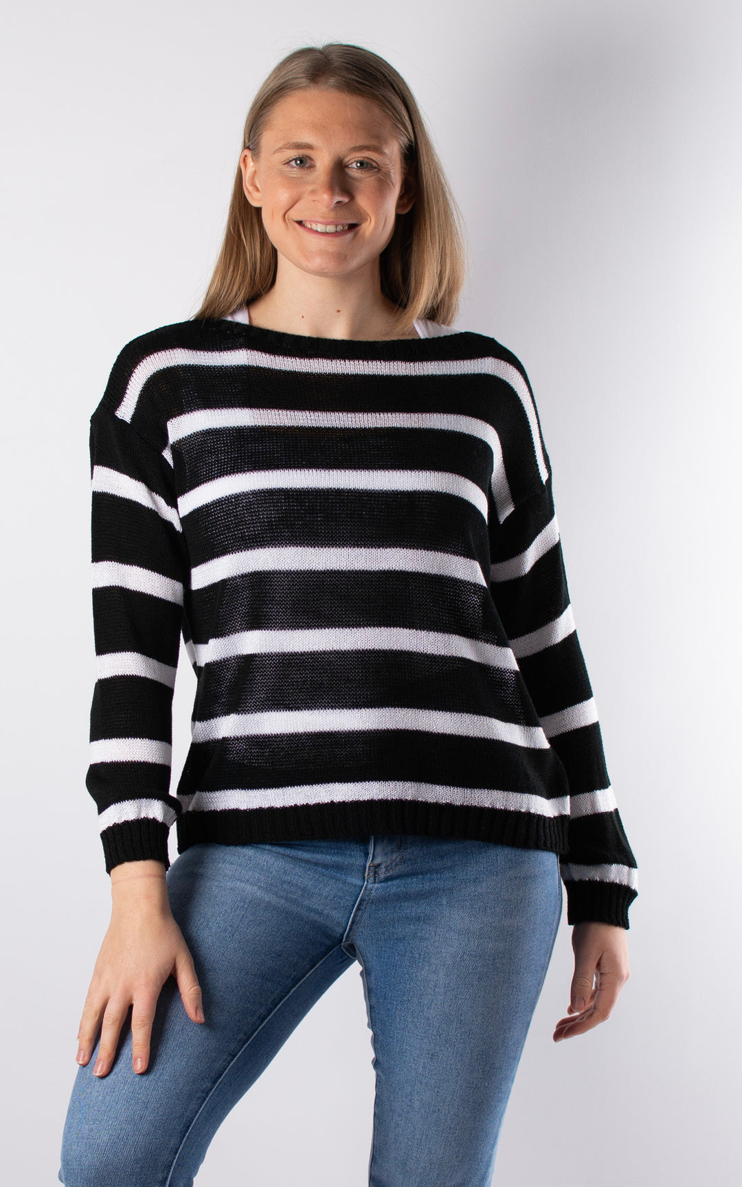 Myla Stripe Top | Black